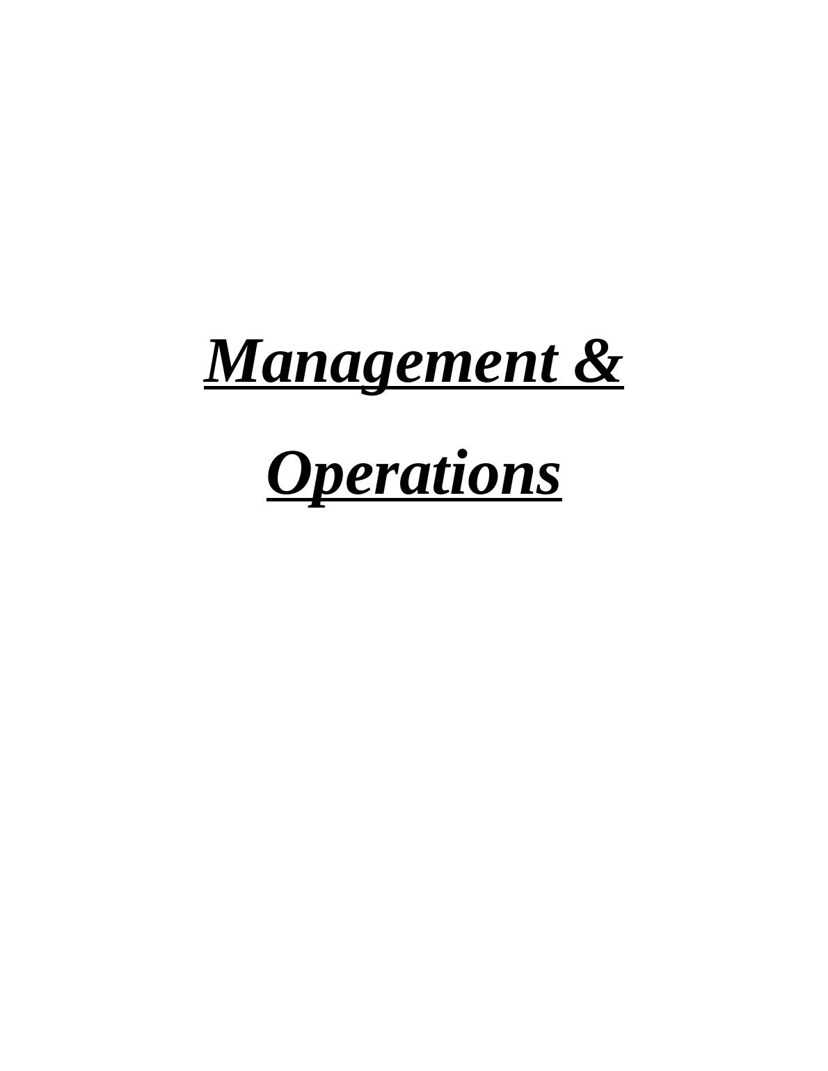 Operation Management Approaches And Manager Leader Roles At Tesco