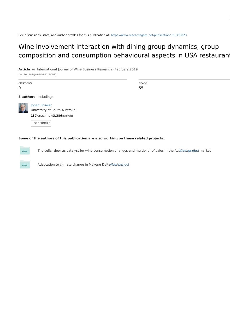 International Journal of Wine Business Research 2022