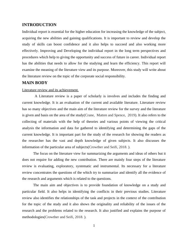 corporate social responsibility literature review pdf