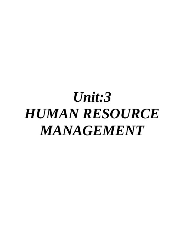 Unit:3 HUMAN RESOURCE MANAGEMENT._1