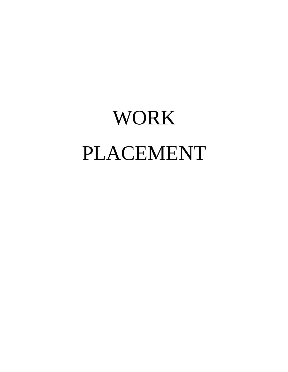 Work Experience Assignment_1