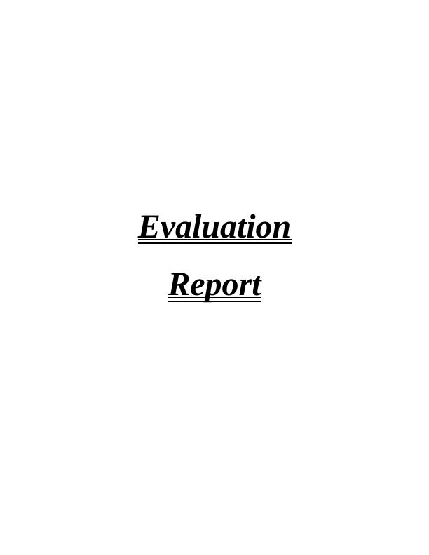 Evaluation report Assignment Example_1