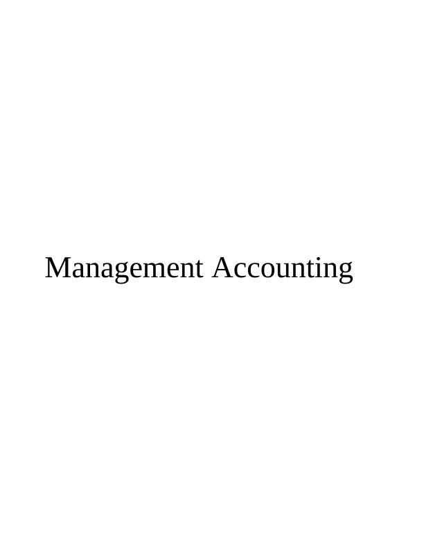 Management Accounting Assignment - IMDA Tech (UK)_1