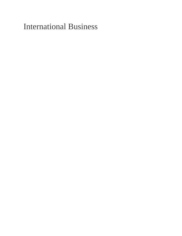 International Business: Strategic Alliance for Expansion_1