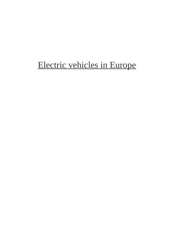 Electric vehicles in Europe Assignment PDF_1