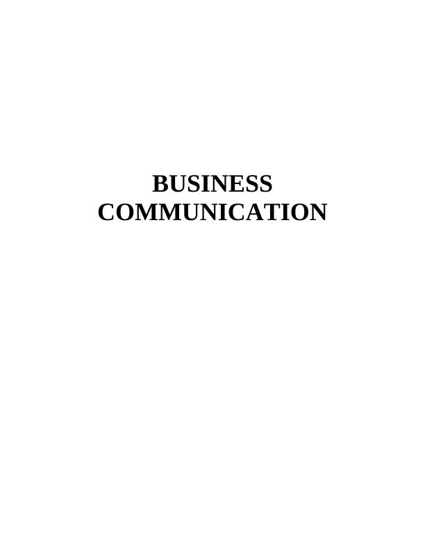 Business Communication Practices Assignment Solution_1