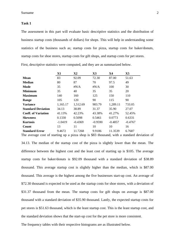 Business Statistics Assignment PDF - Desklib_2