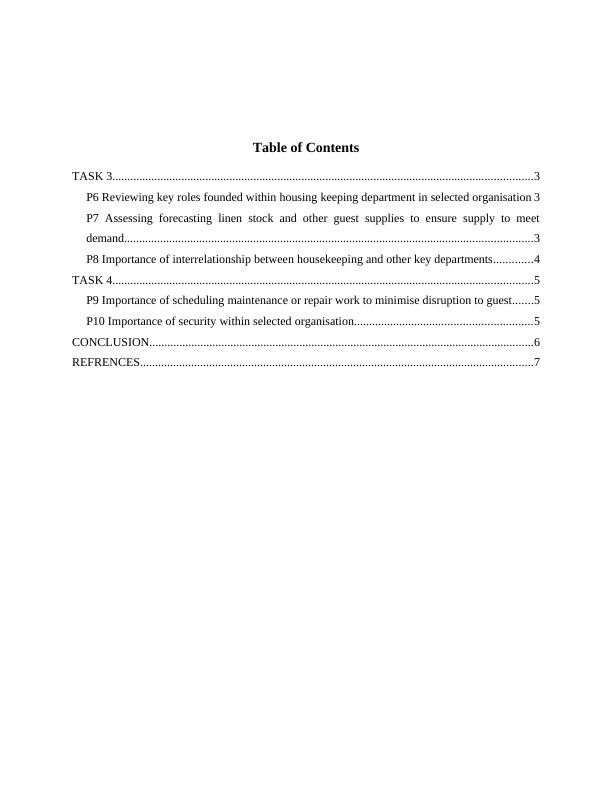(PDF) Managing Accommodation services - Assignment_2