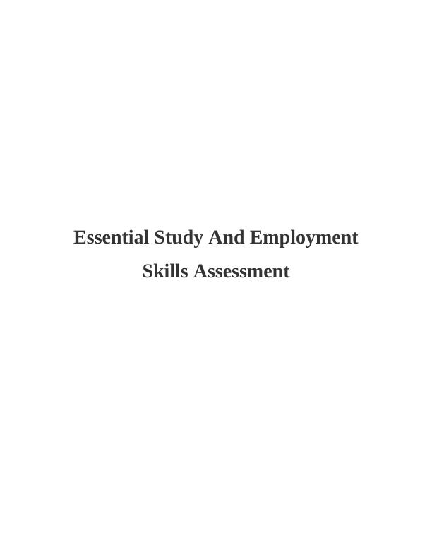 Essential Study And Employment Skills Assignment (DOC)_1