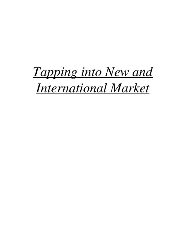 Tapping into New and International Market_1