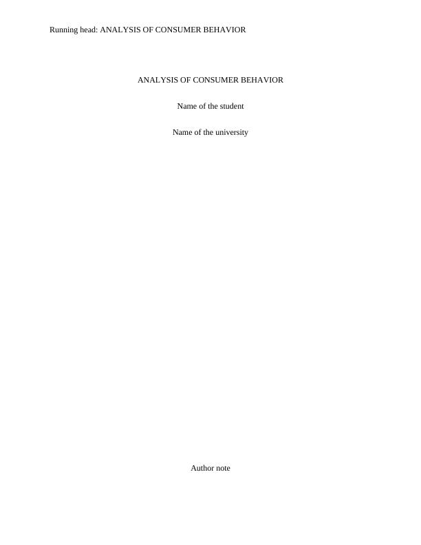 Analyse of Consumer Behaviour (pdf)_1