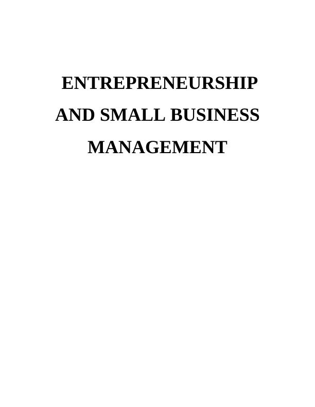 Management - Entrepreneurship and Small Business_1