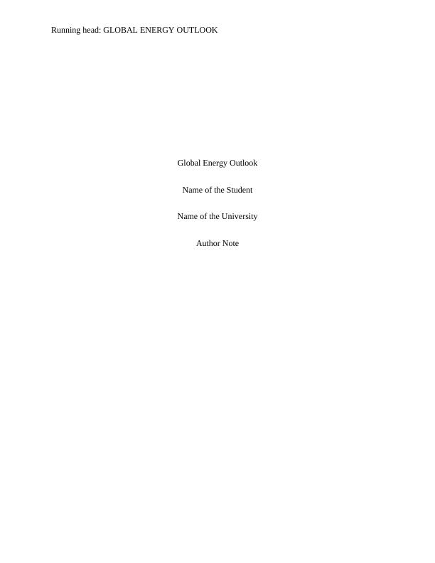 Global Energy Outlook Assignment_1