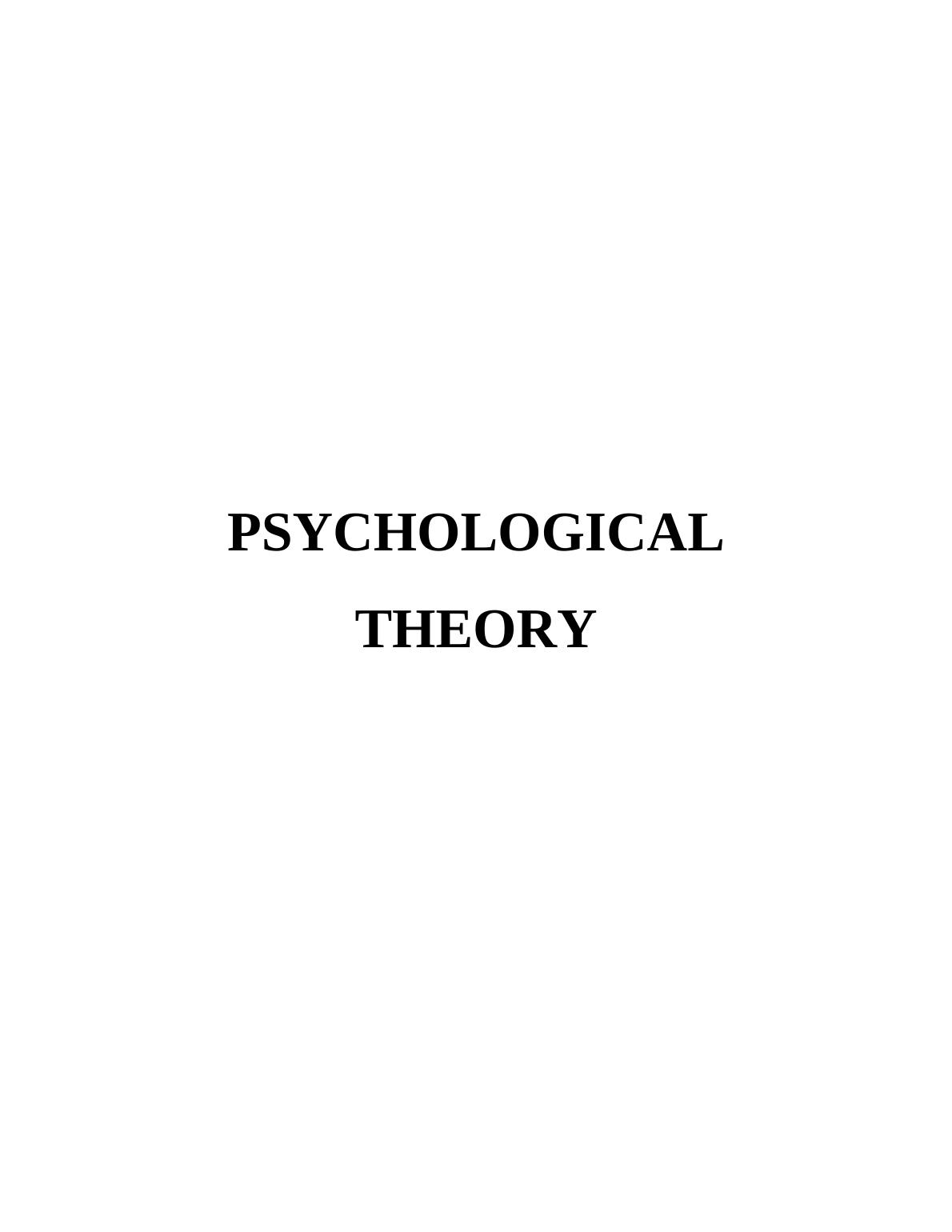 psychological theory