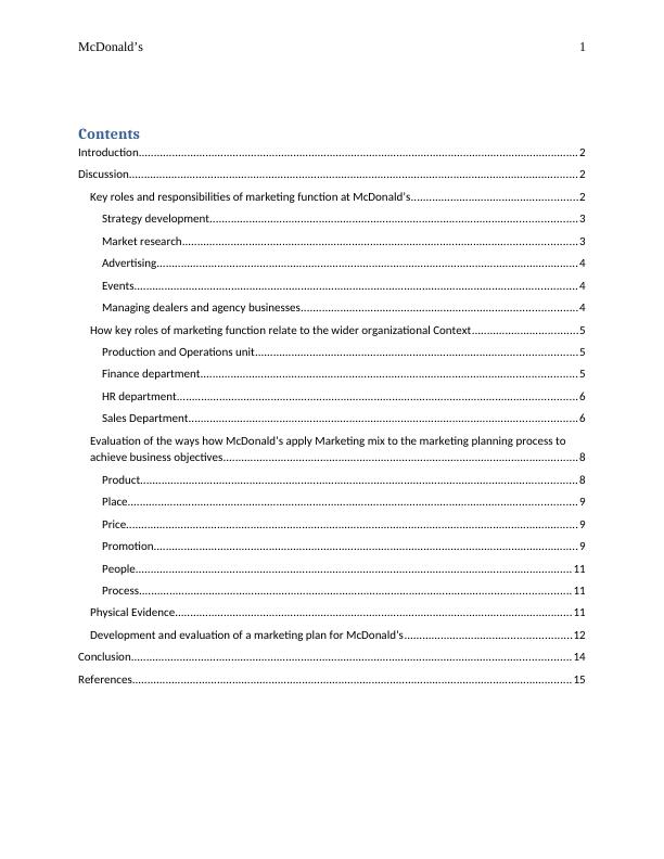 Paper on Marketing Analysis of McDonald_2