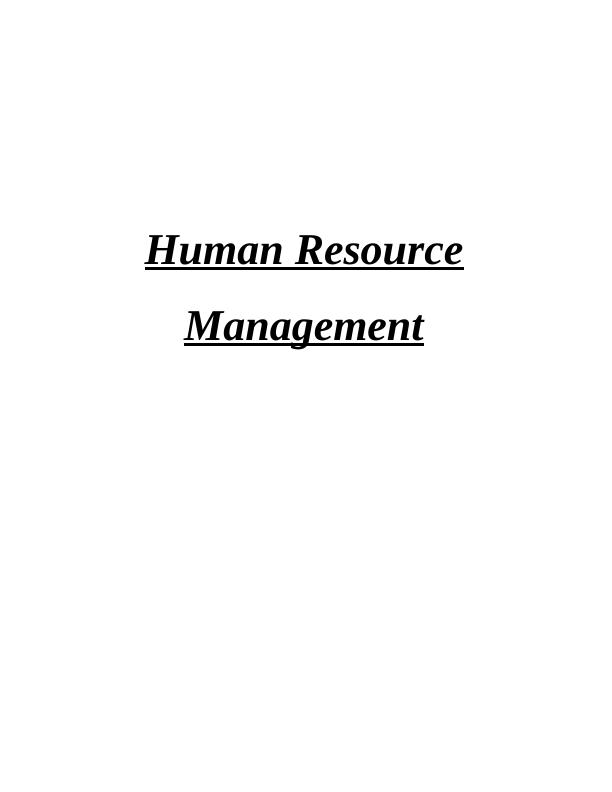 Human Resource Management - Harrods Limited_1