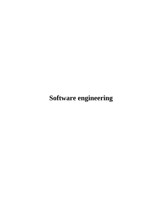 Software Engineering Assignment (Solved)