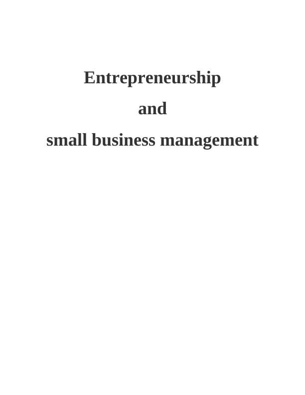 Small Business and Entrepreneurship in Social Economy_1