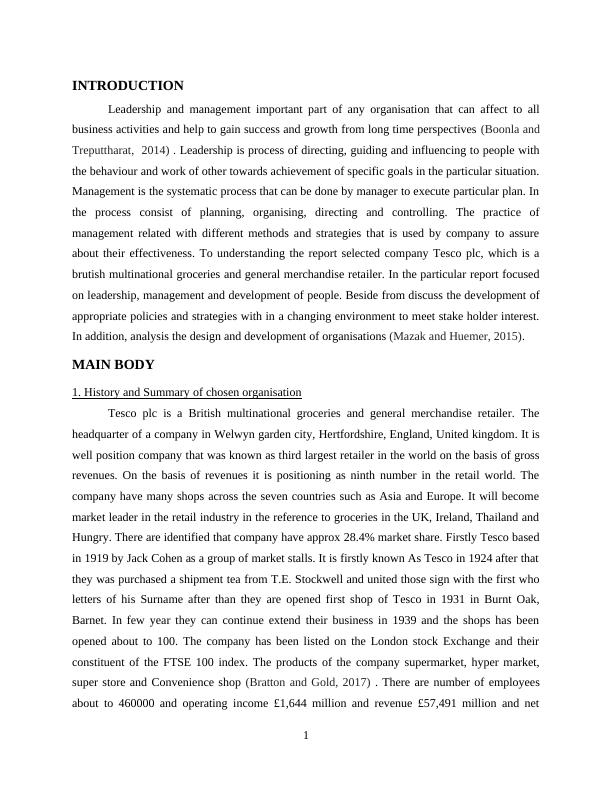 Leadership and Management Assignment - Tesco_3