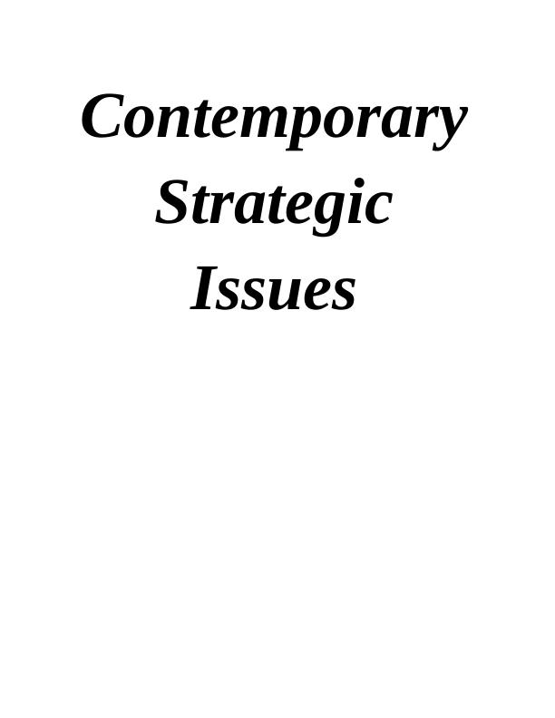 Contemporary Strategic Issues_1