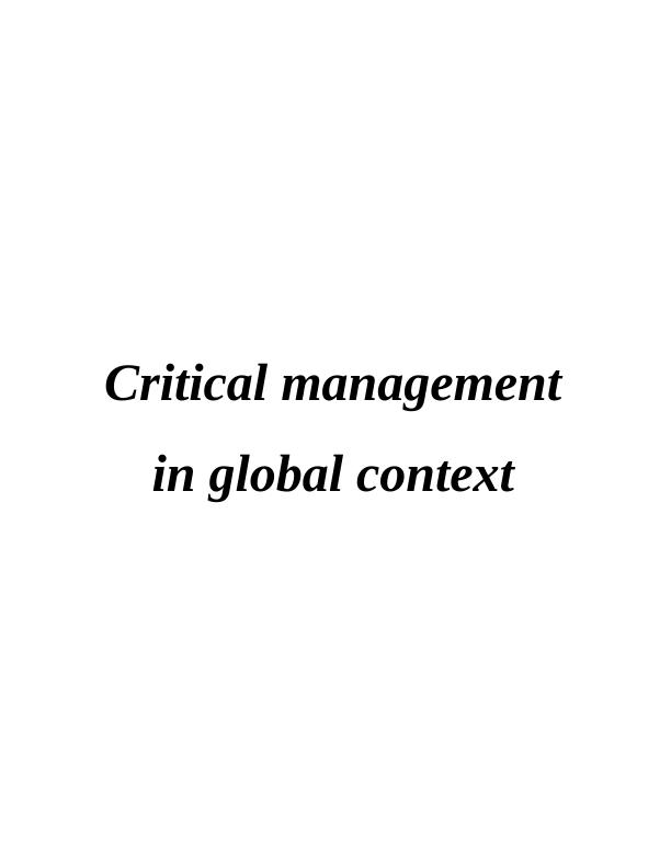 Critical Management in Global Context_1