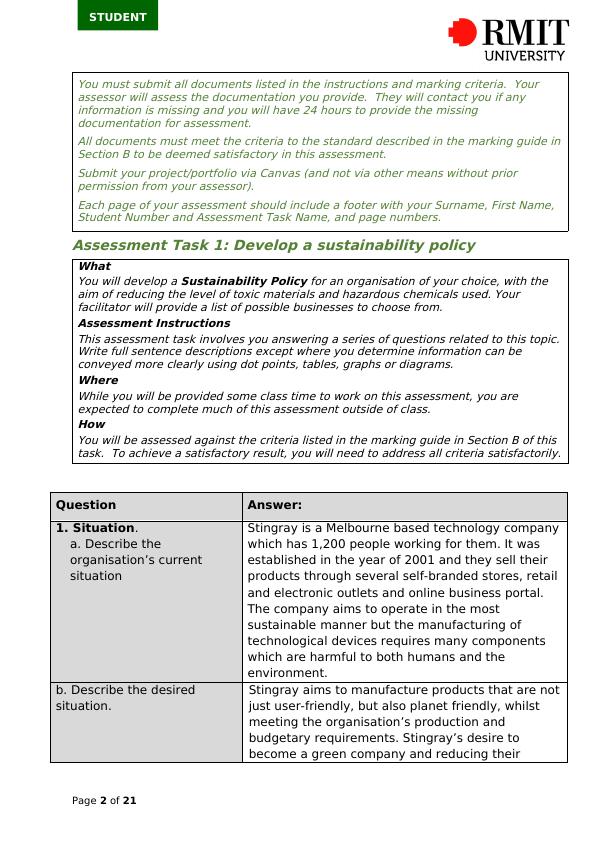 Develop a Sustainability Policy for an Organisation_2