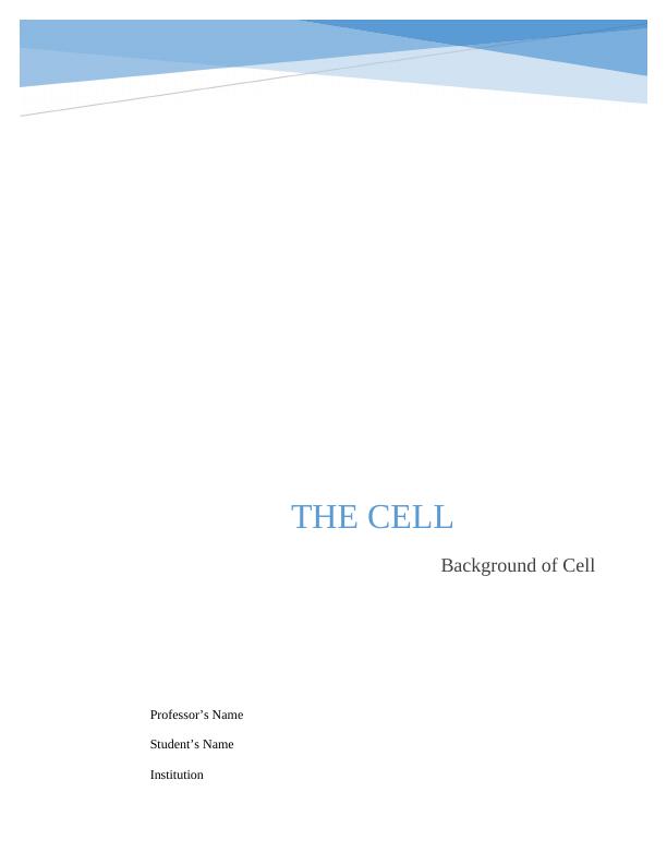 The Cell: A Unit of Life_1