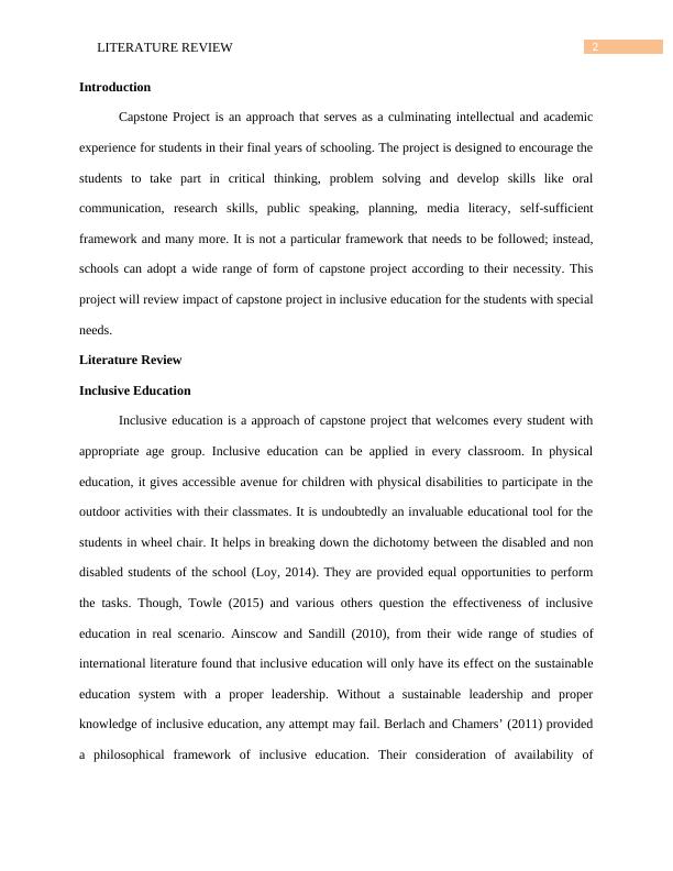 Literature Review for Capstone Project_3