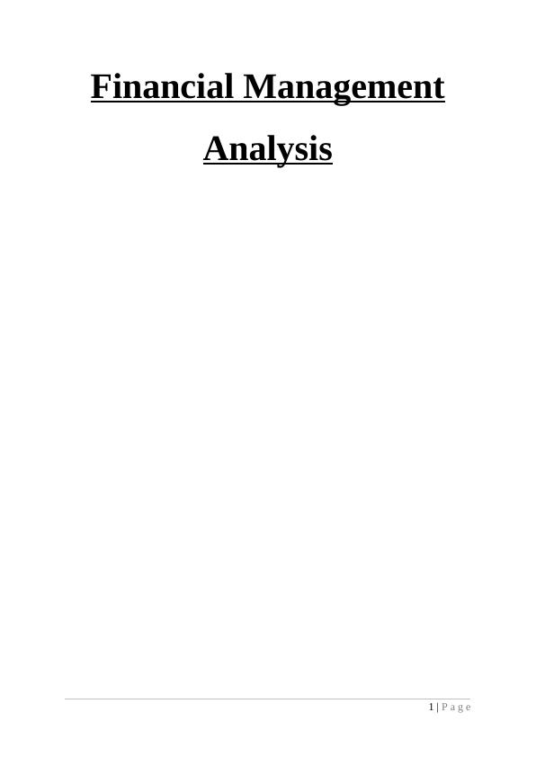 Financial Management Analysis_1