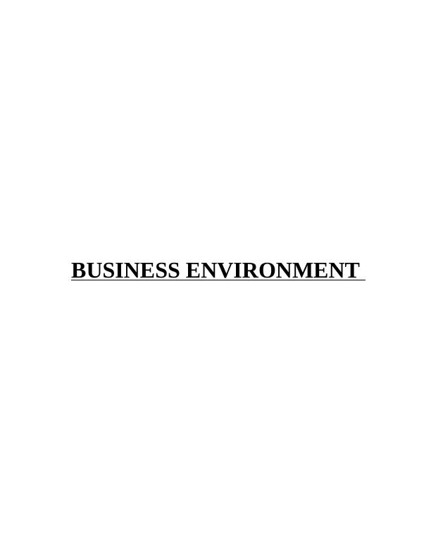 Report on Impact of Business Environment_1