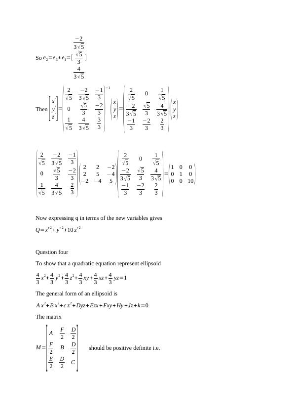 Orthogonal matrices Part 1 Question one Orthogonal matrices_2