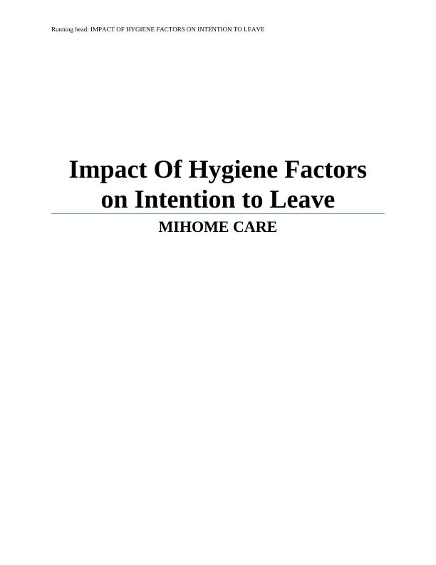 Two-Factor Theory Of Herzberg- Hygiene & Motivational Theory | Paper_1