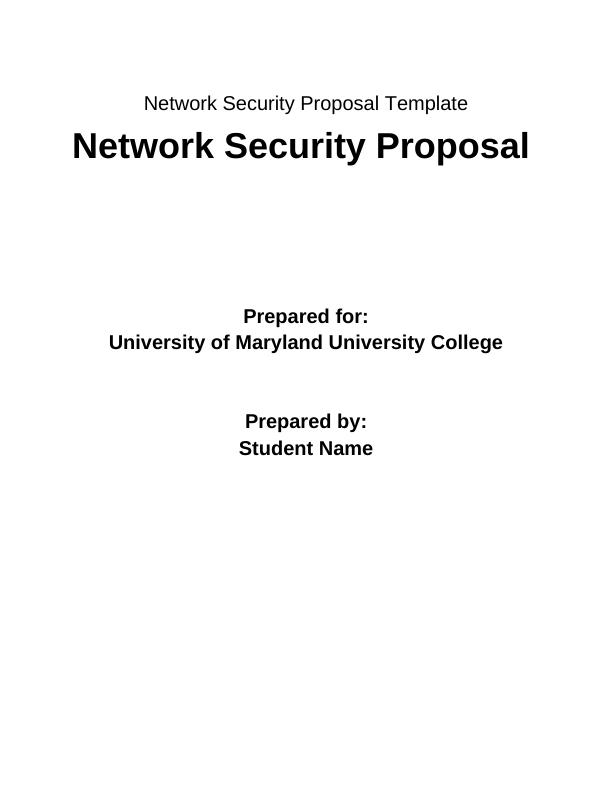 Network Security Proposal Template_1