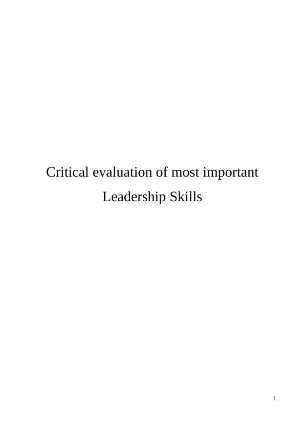 Leadership Skills Assignment_1