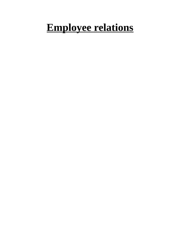 Employee Relations in ASDA Report_1