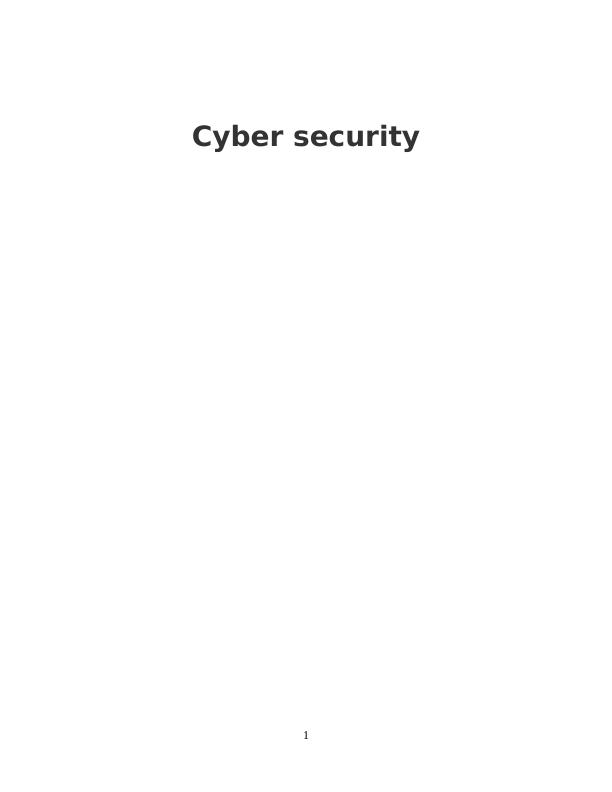 National Institute of Standards and Technology (NIST) Cyber Security Framework and Terminologies_1