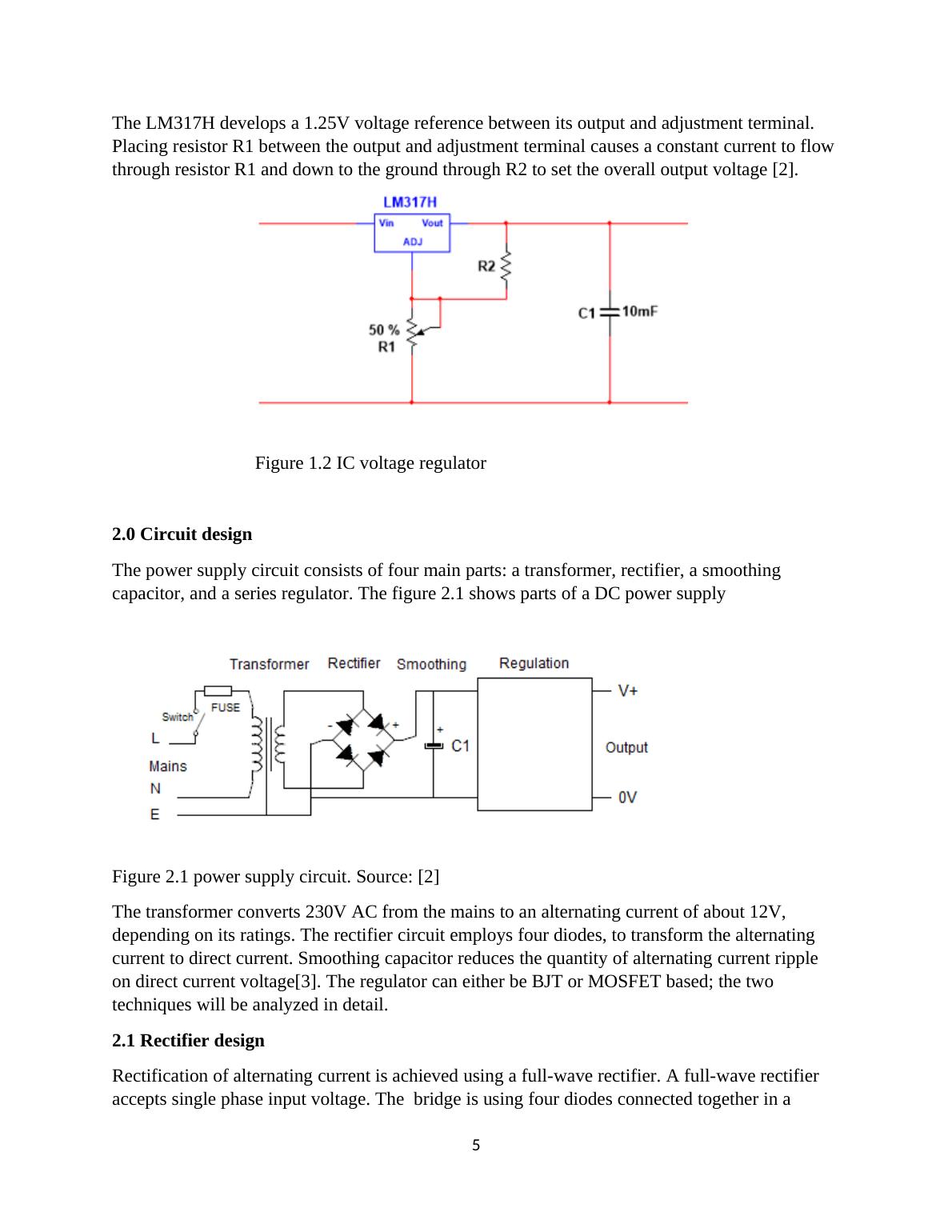 Designing variable output power supply Project 2022_5