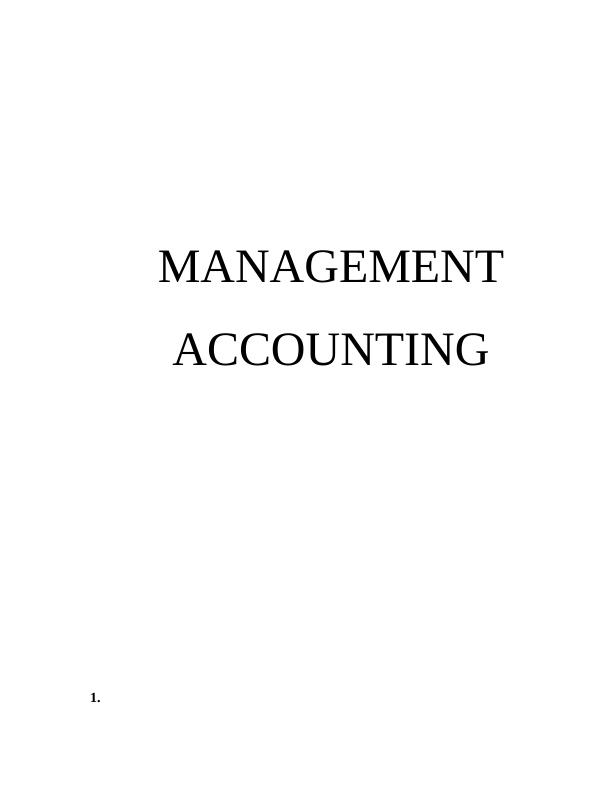 Assignment on Managerial Accounting - Dell_1