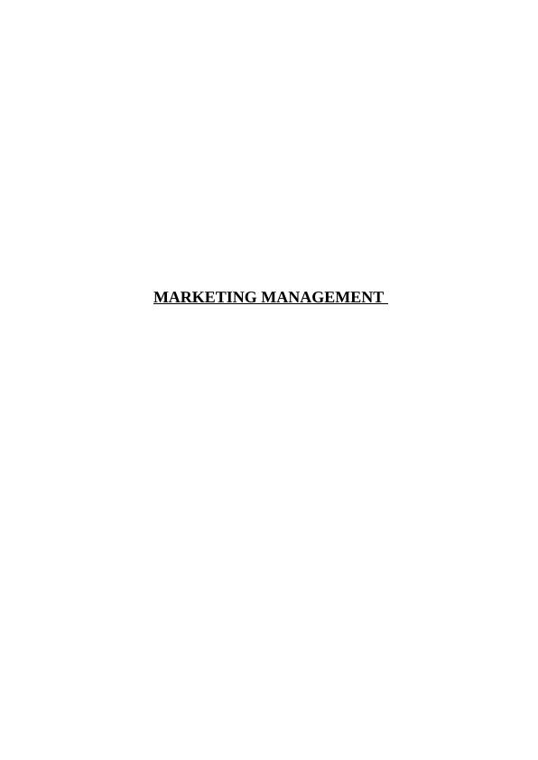 MARKETING MANAGEMENT Executive Summary_1