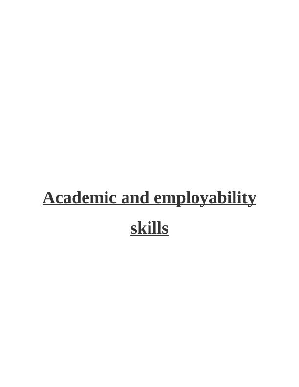 Academic and  employability  skills - Assignment_1