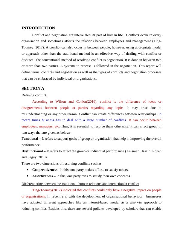 Conflict and Negotiation - Assignment_3