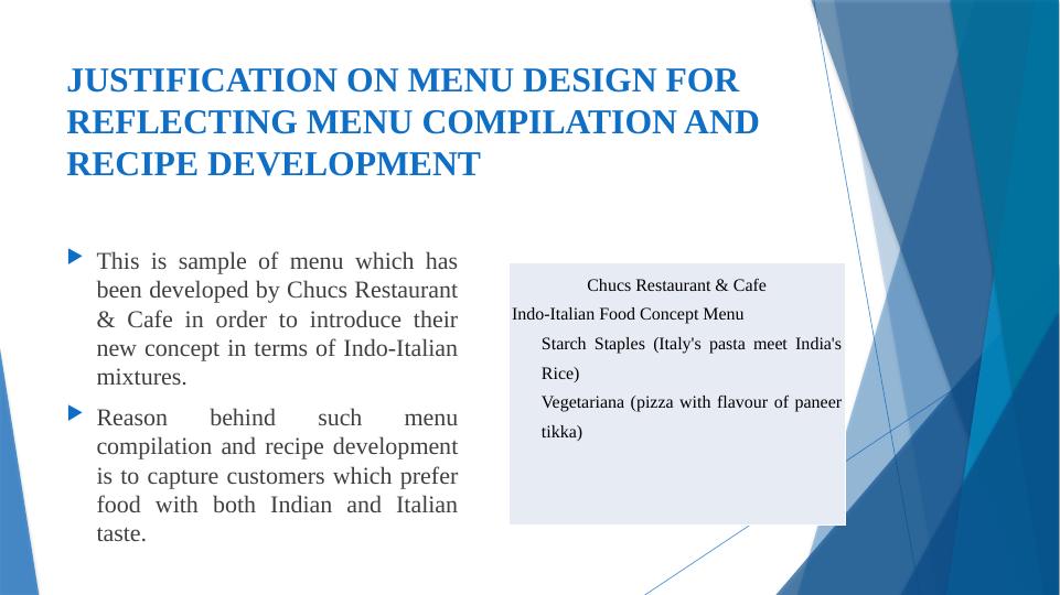 Justification on Menu Design for Reflecting Menu Compilation and Recipe Development_2