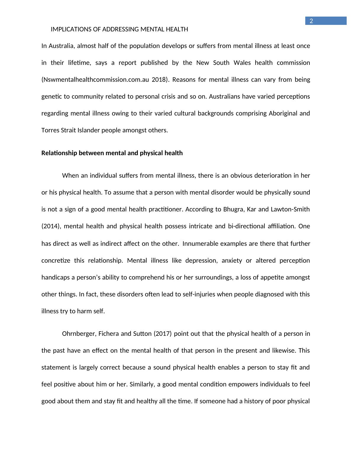 Реферат: Mental Illness Essay Research Paper Beliefs and