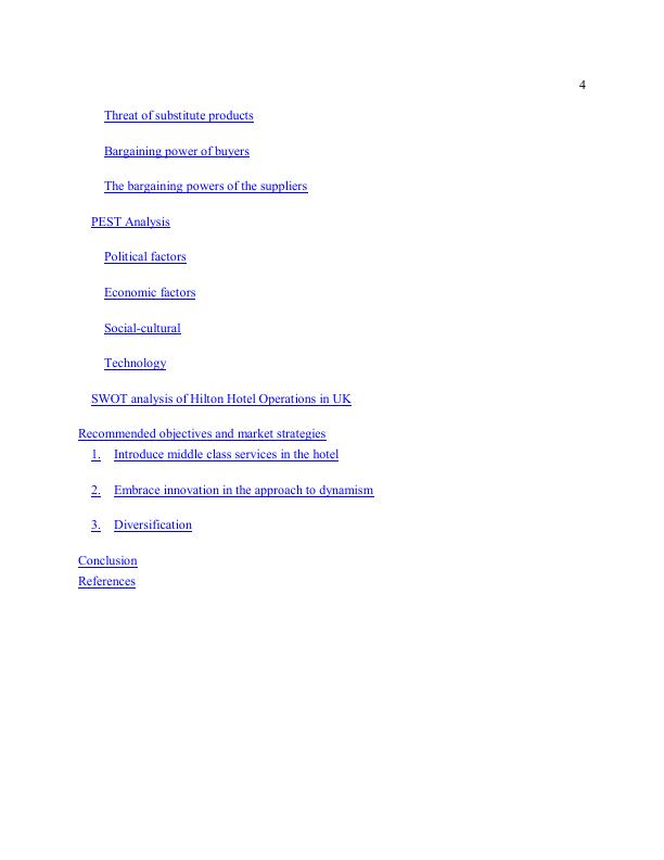 Marketing Strategies of Hilton Hotel in UK