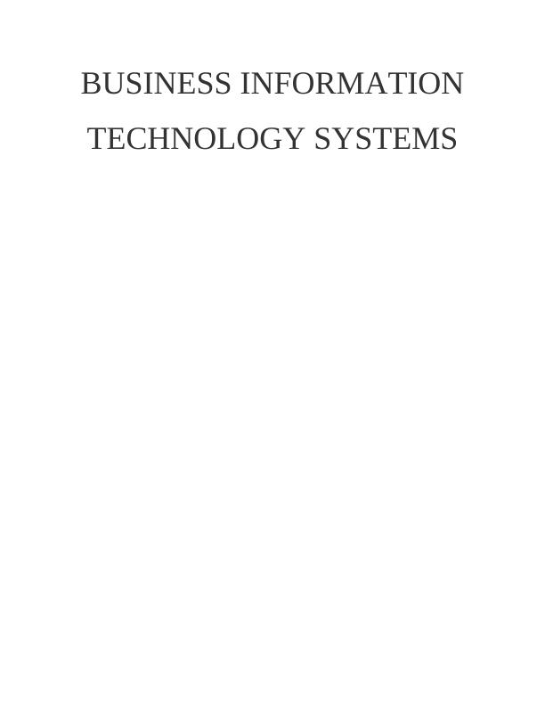 Business Information Technology Systems Assignment (Doc)_1