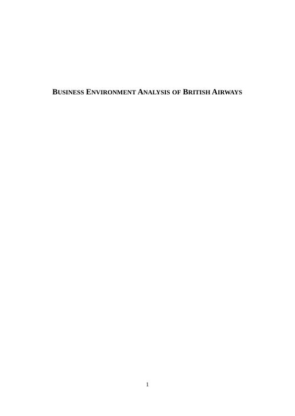Business Environment Analysis of British Airways (pdf)_1