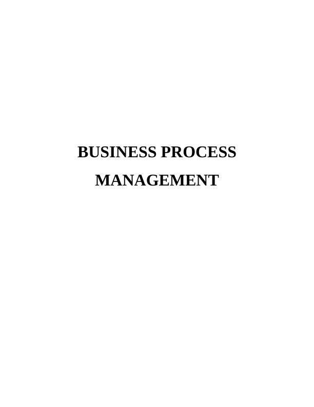 Report on Business Process Management - DOC_1