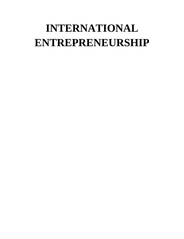 International Entrepreneurship: Strategies for Market Entry and Expansion_1
