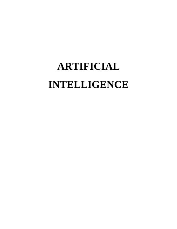 ARTIFICIAL INTELLIGENCE TABLE OF CONTENTS_1