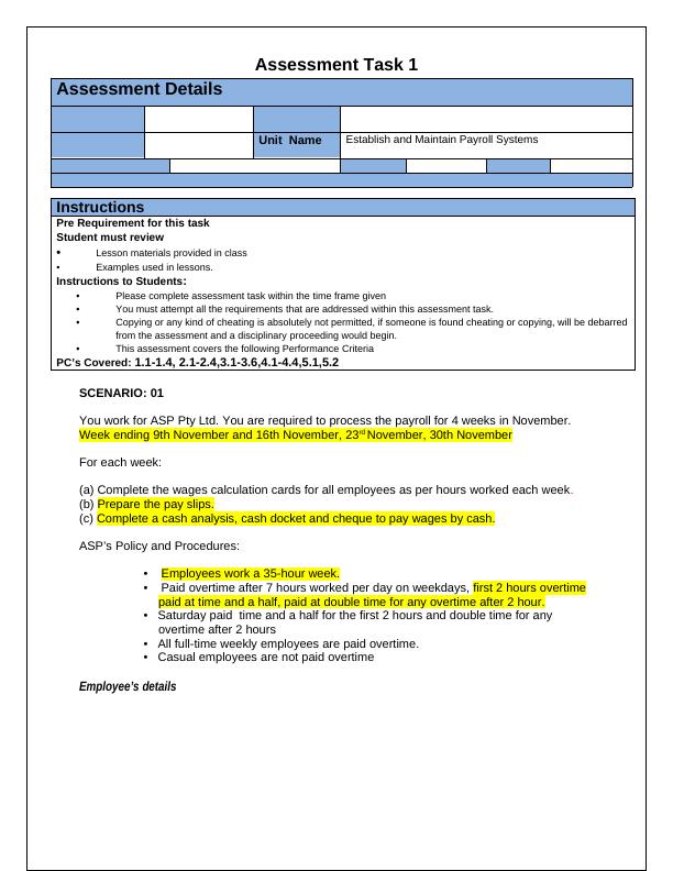 Establish and Maintain Payroll Systems